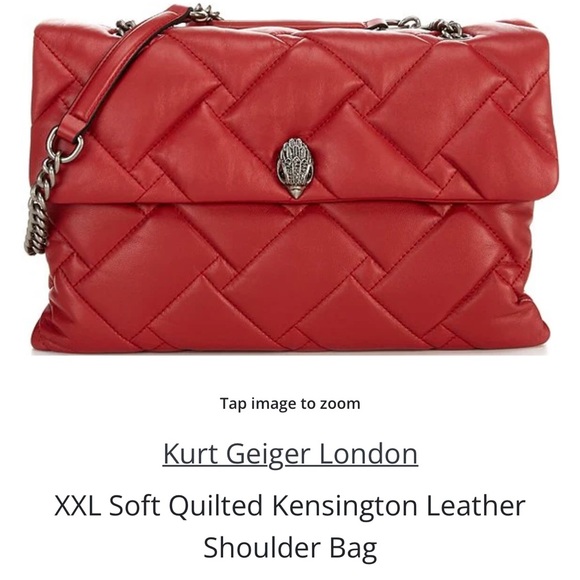 Kurt Geiger Handbags - Kurt Geiger London XXL soft quilted Kensington leather shoulder bag. Dust bag